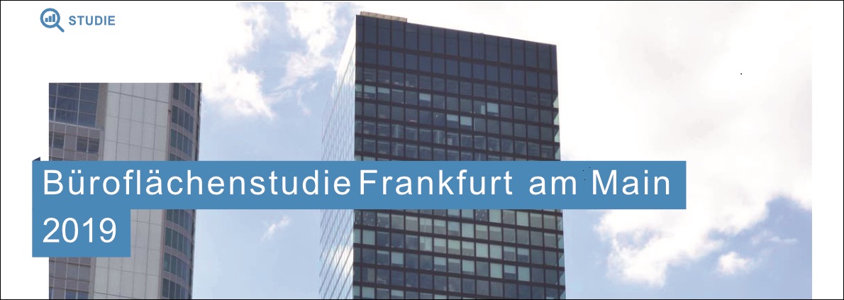 Section of the cover page of the publication on office spaces: Büroflächenstudie Frankfurt am Main 2019 © City of Frankfurt Planning Dept.