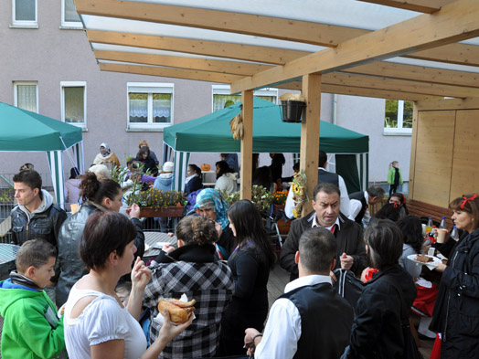 Open day at the residents' drop-in center, photo: Freischlad+Holz, © Stadtplanungsamt Stadt Frankfurt am Main