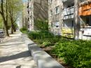 Design detail of wall element between the front garden area and the sidewalk, © Stadtplanungsamt Stadt Frankfurt am Mai