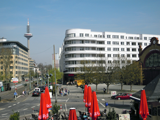 Blick von Süden auf die Wohnbebauung an der Gräfstraße, © Stadtplanungsamt Stadt Frankfurt am Main
