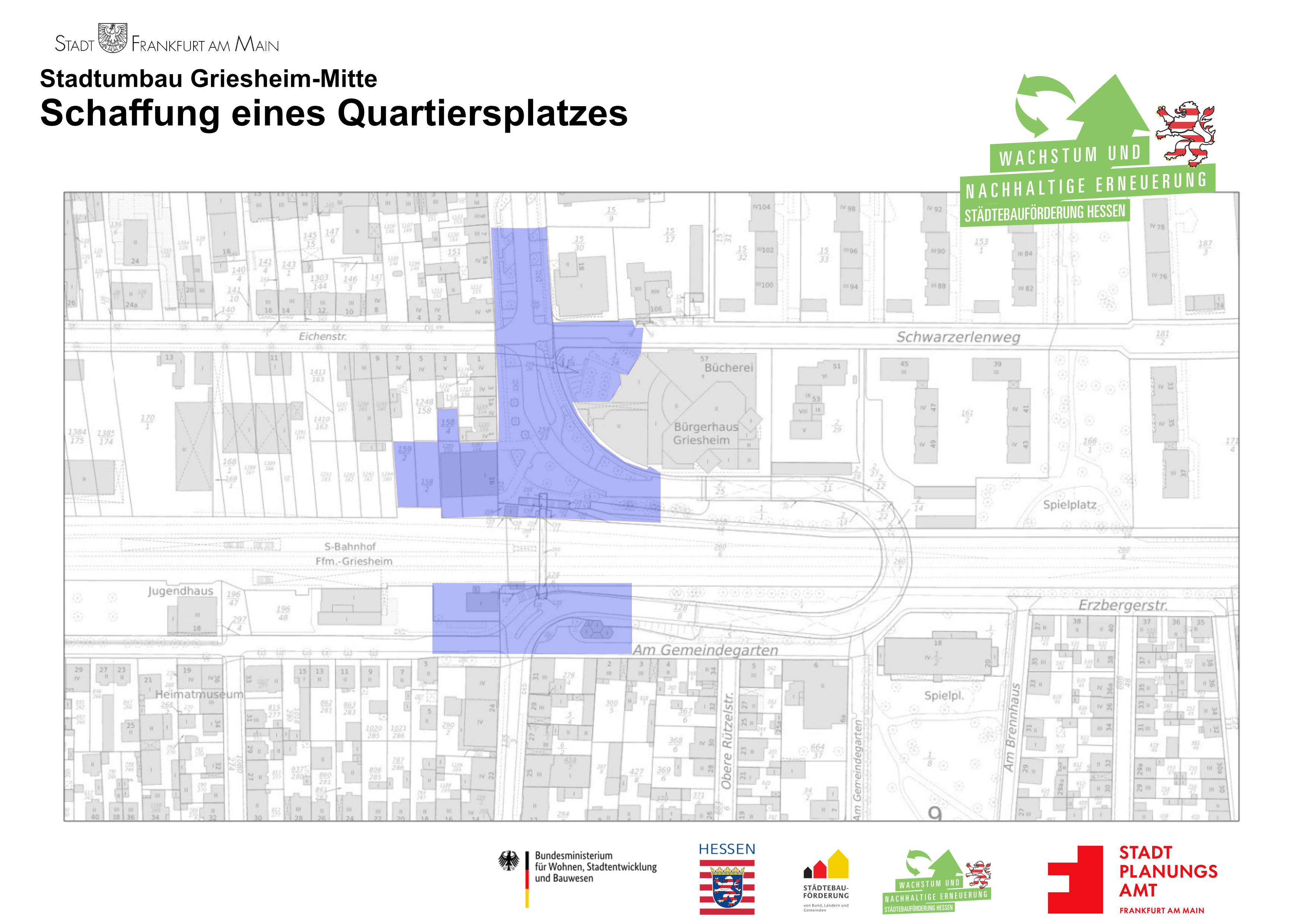 Scope  creating a district square, © City Planning Department City of Frankfurt/Main