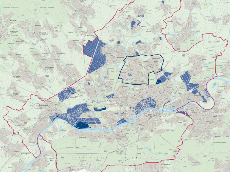 Vorschaubild Lage aktueller Projekte im Stadtgebiet