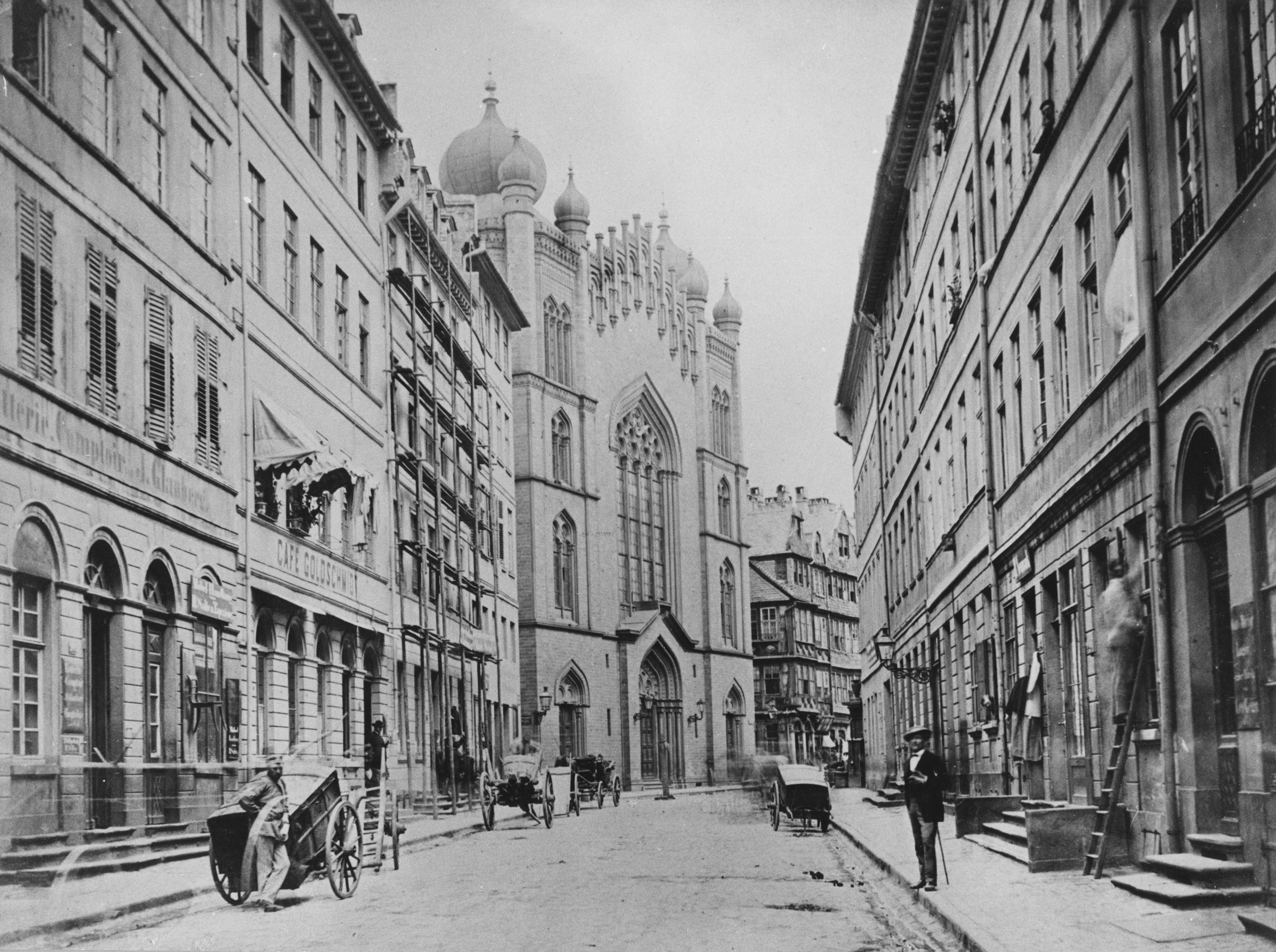 Blick in die Börnestraße 1885 © Institut für Stadtgeschichte 