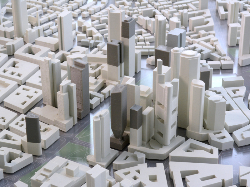 Model of the High-Rise Development Plan 2024 © City of Frankfurt Dept. of Planning