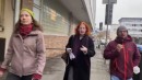 Erste digitale Bereisung: Ulrike Gaube, Stefan Lüdecke (Dezernat Mobilität) und Andrea Jürges (DAM) auf dem Weg zur Kleinmarktkthalle