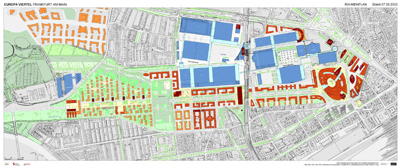 Rahmenplan Europaviertel 2003, © AS&P Frankfurt am Main