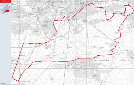 Übersichtskarte Sachsenhausen-Süd, © Stadtplanungsamt Frankfurt am Main