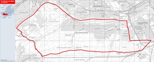 Übersichtskarte Schwanheim, © Stadtplanungsamt Frankfurt am Main