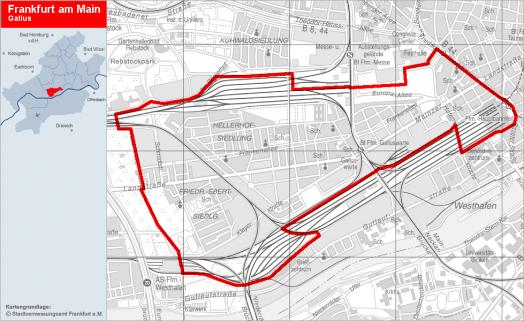 Übersichtskarte Gallus © Stadtplanungsamt Frankfurt am Main